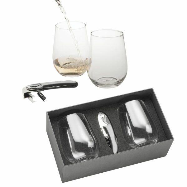 Stemless Wine Glass Set 1
