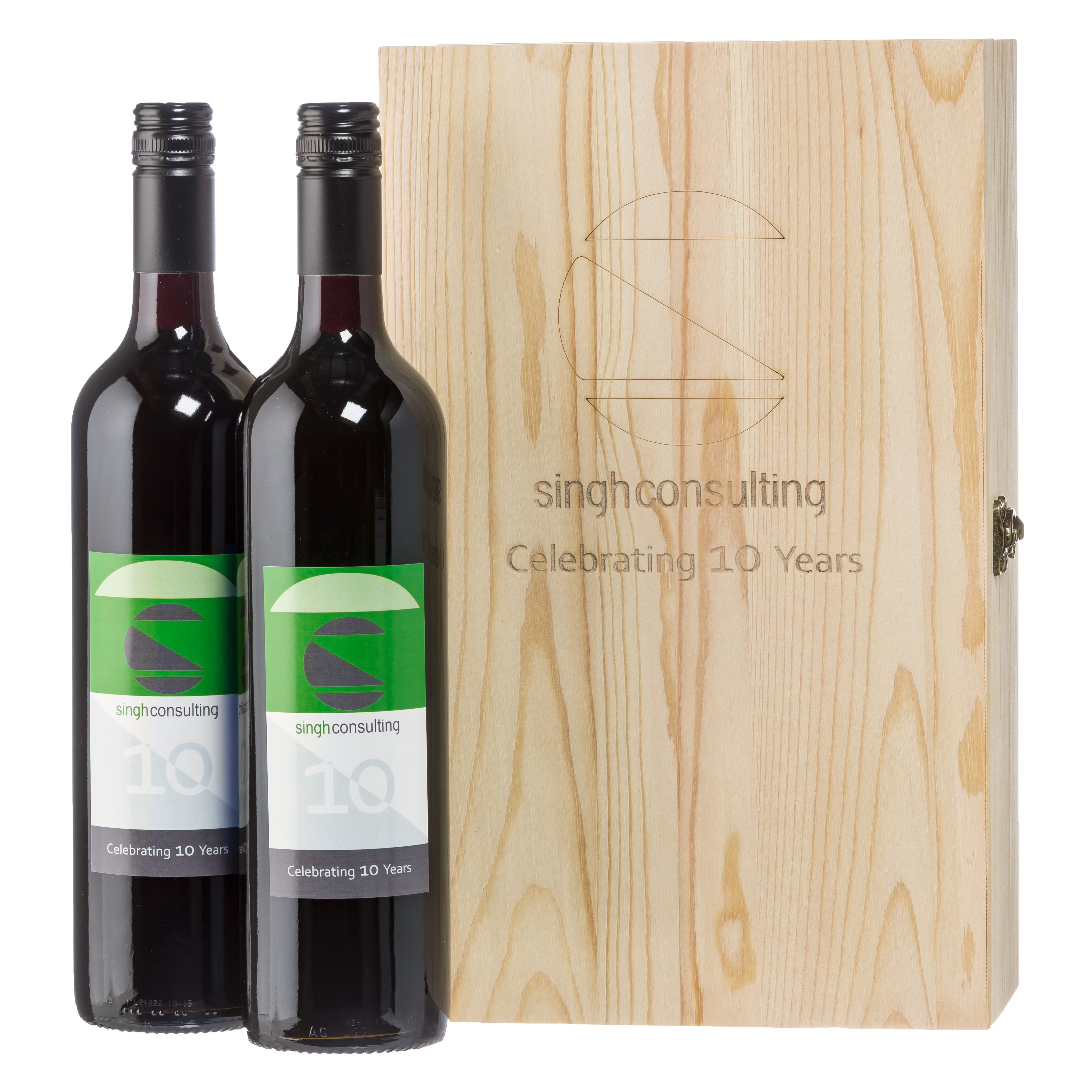 Custom Labelled Wine Inside Timber Box 2