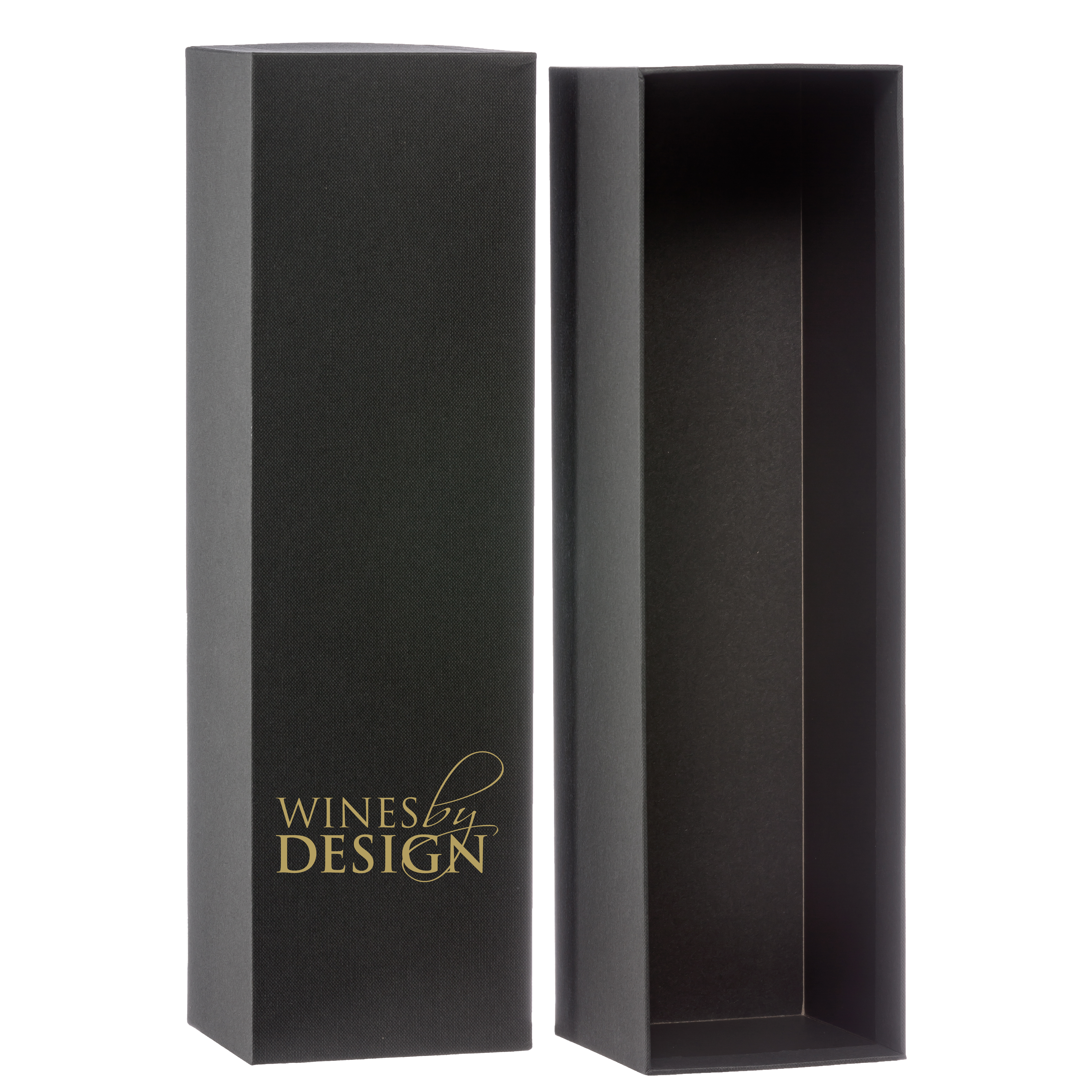 Custom Labelled Wine Inside Single Premium Black Gift Box 2