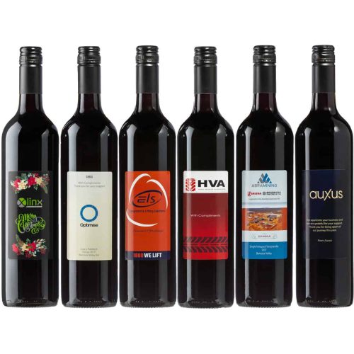 6 Red Wine Custom Labelled